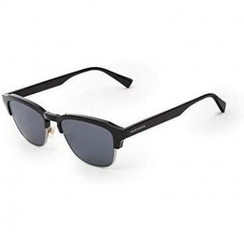 Hawkers Diamond Black Dark Classic Sunglasses - Characteristics: Unisex design, lightweight frame, polarized lenses, UV protection, classic aviator style, adjustable nose pads