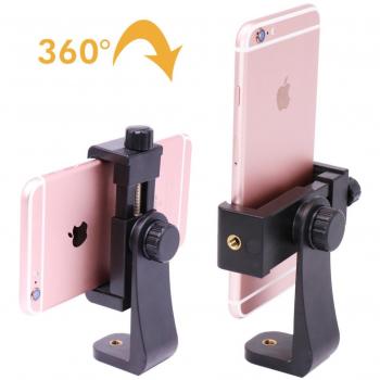 Ulanzi montaje en trípode/soporte vertical soporte de smartphone/teléfono clip Clipper Adaptador de trípode para iPhone Samsung teléfonos inteligentes 2 - 1/4 - 3 - 5/8 de ancho