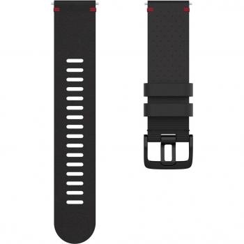 Correa de piel para reloj Polar 22mm Talla M-L - Negro/Rojo
