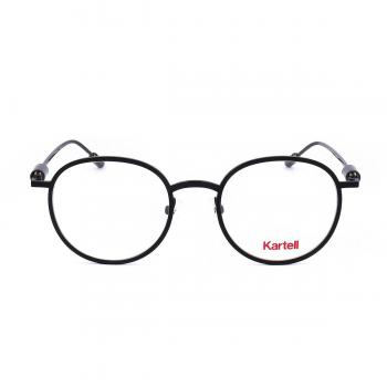 Kartell KL013V 01 Gafas Recetadas para Hombre Negros con armazones de color negro y lentes recetados