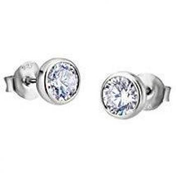 Lotus Silver - Pendientes de plata con zirconita - LP1272-4/1
