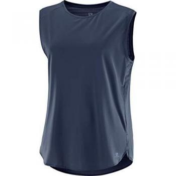 SALOMON Comet Breeze - Camiseta para Mujer, Color Gris, Talla Mediana