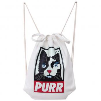 Laat Drawstring – Mochila funda de impresión Cartoon lienzo algodón portátil Cinch Saco Bolsa de deporte – Bolso bandolera para hombres y mujeres