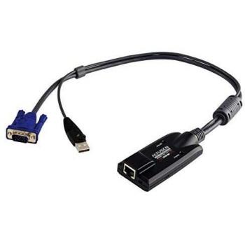 Aten KA7170 cable para video teclado y ratón kvm Negro