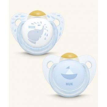 Nuk Blue Latex Pacifier T2 (6-18 Months) - 2 Pack
