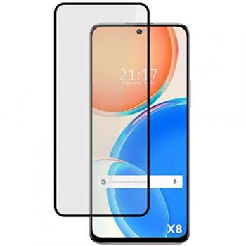 Protector Cristal Templado 5D Completo Negro para Huawei Honor X8