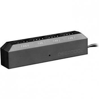 DEEPCOOL FH-4 Integrado Ventilador Hub, PWM Función, Soporta hasta 4 Ventiladores, Compatible con los de 3/4 pin