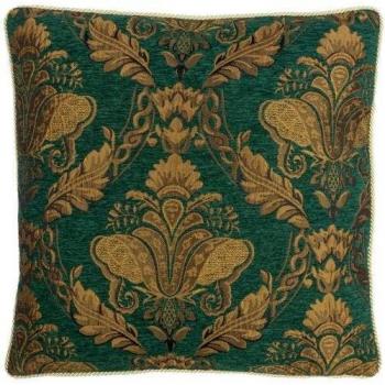 Funda de cojín tradicional Paoletti Shiraz Jacquard 45cm x azul oscuro