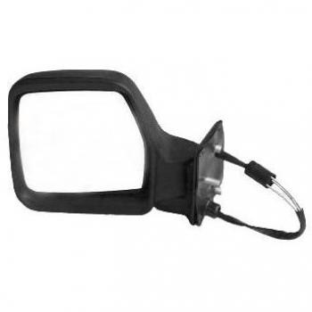 Espejo retrovisor VAN WEZEL 1610804 con carcasa negra, ajuste manual, vidrio convexo y diseño específico para vehículos