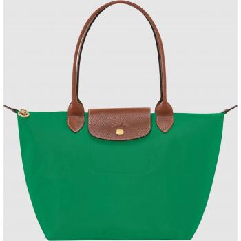 Longchamp Le Pliage Original Emerald Green Shoulder Bag with Zipper Closure