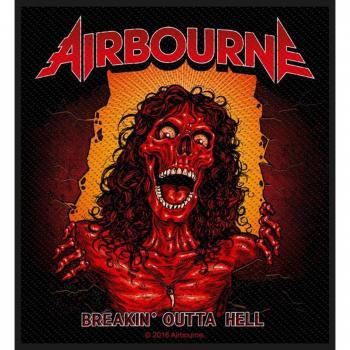 Airbourne Breakin' outta hell Unisex Parche negro/rojo, 100% poliéster,