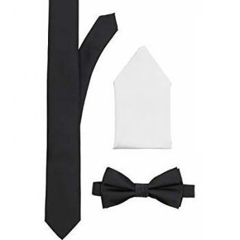 JACK & JONES JACTristan - Juego de corbatas para hombre Negro Negro