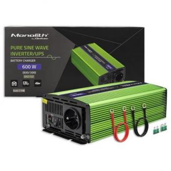 Inversor de Corriente Qoltec Monolith 600 W Verde