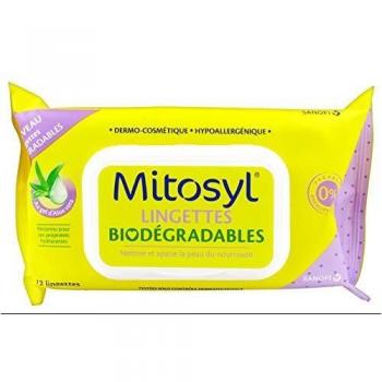 Toallitas Húmedas Biodegradables de Aloe Vera Mitosyl - Paquete de 72 unidades