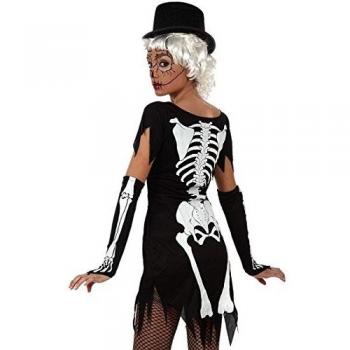 ATOSA disfraz esqueleto mujer adulto vestido corto M
