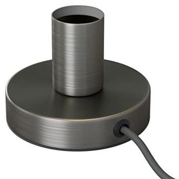 Lámpara de mesa Posaluce de metal en titanio satinado - CREATIVE CABLES