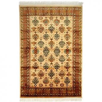Tapis Viscosa Oriental 140 x 180 cm Marrón Claro Shirvan