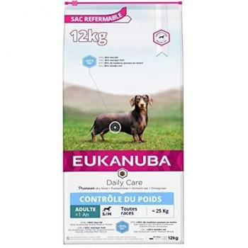 Eukanuba Adult Dry Chicken Dog Food Weight Control for Medium Breed, 12 kg