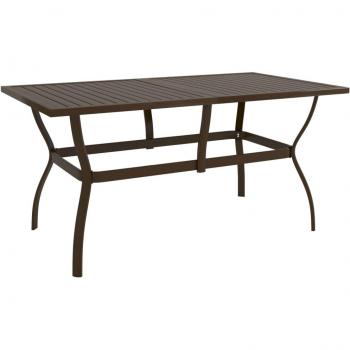 vidaXL Garden Table Brown 140x80x72 cm Steel