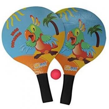 Conjunto de 2 palas de playa y pelota modelo Loro