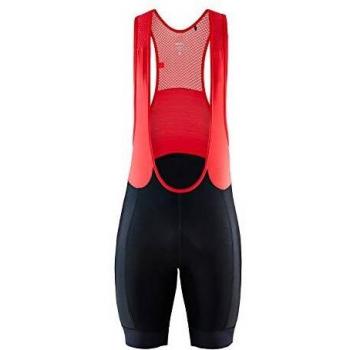 Craft Train Pack - Pantalones cortos con tirantes para hombre, talla L, color negro y rojo