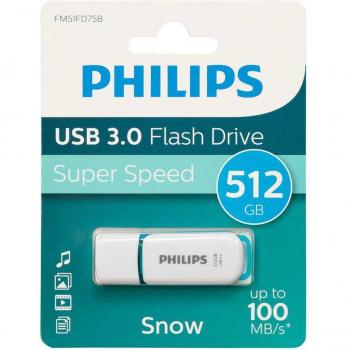 Philips Snow USB 3.0 Flash Drive, 512GB, Shadow Gray