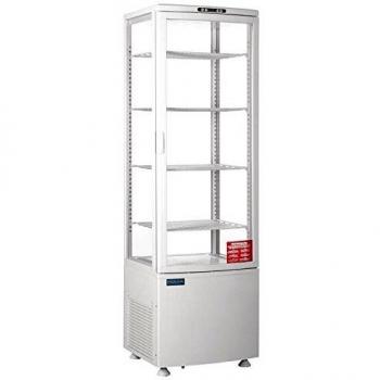 Vitrina Refrigerada Positiva Blanca Curva 235 L con 4 Caras Vitradas - Polar