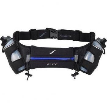 Fitletic HD06-04S 2X175ml - Cinturón de hidratación, color negro / azul, talla S / M