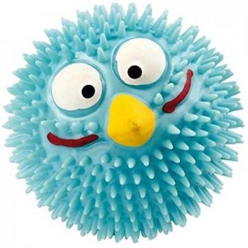 Europet Bernina Lucky pájaro # 303 – 421345 Spiky Ball Dog Toy Azul Menta 8 cm de diámetro
