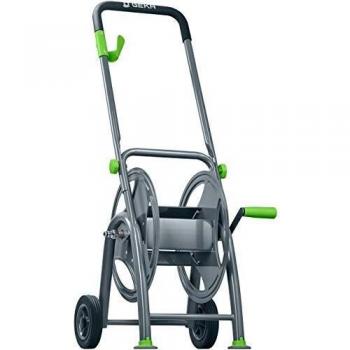Carro de Riego GEKA Plus P25 - Soporte para Manguera, Estructura de Acero, Ruedas de Goma Sólida, con Manivela y Conexión Geka Plus