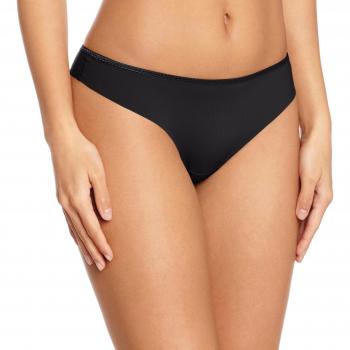 Lou - Tanga para mujer, color negro, talla 46