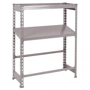 Estantería Metálica SIMONBOTTLE con 1 Estante y 2 Bandejas, Dimensiones 100x80x30 cm, Color Gris, Capacidad de Carga 100 kg