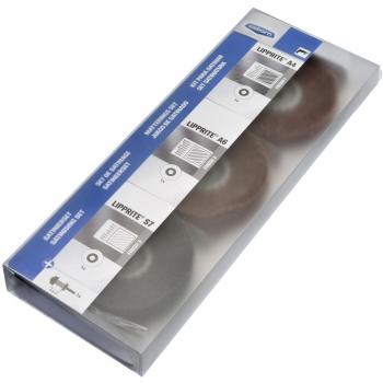 Kit de ruedas de fibra sin tejer para satinar Osborn - 8603600004, incluye 4 piezas, adecuado para hasta 4.000 r.p.m
