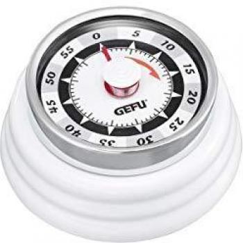 Gefu GF12293 Temporizador Retro, Metal, Blanco