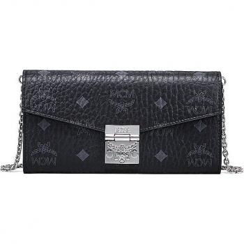 MCM Tracy Mini Crossbody Wallet in Black Leather