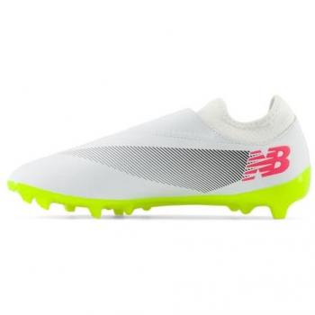 New Balance Furon V7+ Dispatch FG Soccer Cleats - Unisex, Synthetic, Multi-Color (White/Yellow/Pink/Black), Size 9 D
