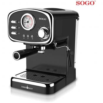 Cafetera Espresso Sogo SS-5680 15 Bares 1.25L 850W con Indicador de Presión