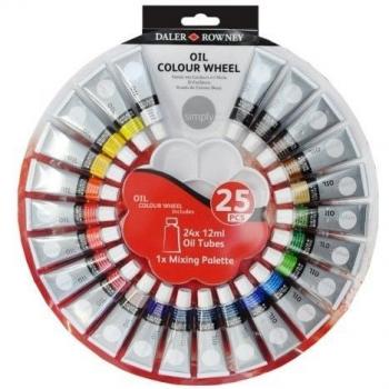Daler Rowney simply de pintura al óleo cilindro de pintura juego de 24 tubos de 12 ml colores