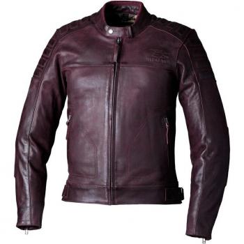 RST Chaqueta de Moto Brandish 2 Roja - Chaqueta de cuero, diseño inspirado en el IOM TT, color rojo, talla L