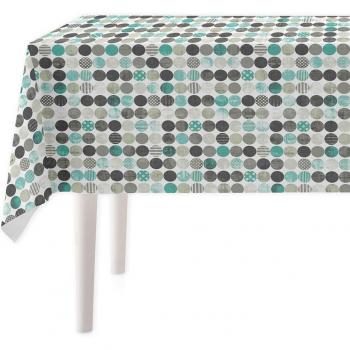 Mantel resinado Confeti turquesa - Protector de mesa impermeable y antimanchas para salón o comedor