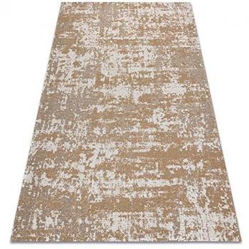 Alfombra Eco Sisal Boho Vintage Crema/Amarillo 114x170 cm Reciclada