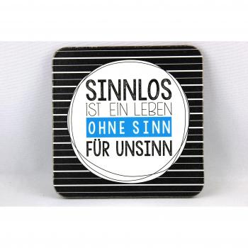 Sheepworld, Gruss & Co - 43804 - Posavasos, sentido los es una vida sin sentido para sinsentido, corcho, 9,5 cm x 9,5 cm