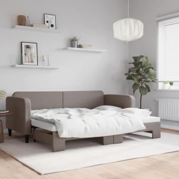 Sofá cama nido Tortorora 80x200 cm Tela Gris Taupe