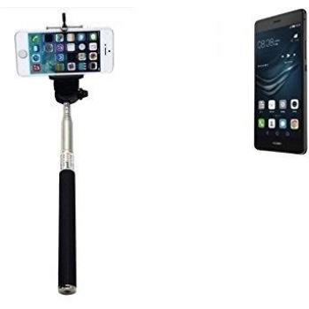 Selfie Stick palillo para Huawei P9 Lite Dual Sim, negro, Monopod, mástil telescópico, autorretrato