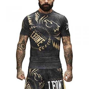 Leone1947 Rashguard Legionarivs T-shirt Corto Negro S Hombre