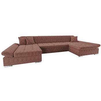 Sofá rinconero Comfivo 155 con función de descanso, caja de ropa de cama y dimensiones 360x160x75cm