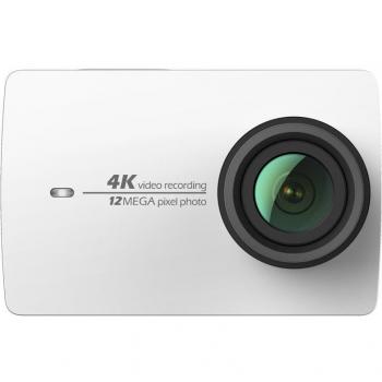 Cámara de acción de YI, 4K / 30 fps, grabación de vídeo 12 MP, con ángulo Amplio de 155 ° de 5,56 cm, Pantalla LCD táctil de 2,2 Pulgadas, WiFi y aplicación para móvil, Comando por Voz, Color Blanco
