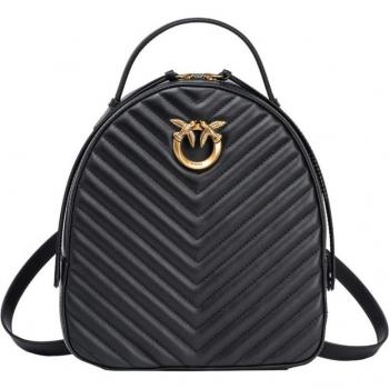 PINKO Quilted Classic Backpack with Iconic Logo, female, Blue, Size: ONE SIZE; PINKO Quilted Love Birds Backpack, female, Black, Size: ONE SIZE; PINKO Love Click City Backpack Leather, 24