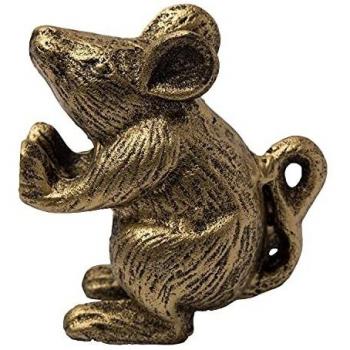 Comfify Ratón de Hierro Fundido Ratón de Hierro Fundido Decorativo Tope de Puerta Decorativo | Tope de Puerta | Diseño único y Antiguo