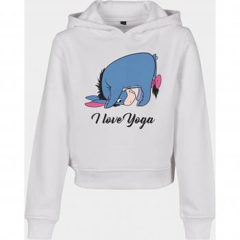 Children's Namaste Cropped Hoodie - White, Size 134-140 cm